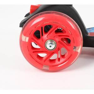 Childrens Scooter Three Wheel Adjustable Height With <b>Lights</b> For Kids Age 3 6 Years <b>Push</b> Operated Red Color Style 1 - Product Image 2