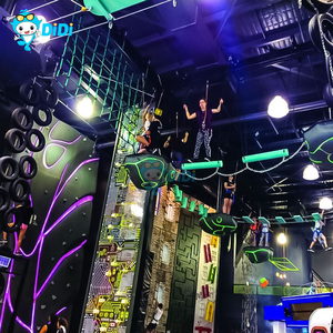 Parc d'aventure personnalisé avec parcours de cordes, équipement de terrain de jeu intérieur pour enfants avec trampoline, usage commercial - Product Image 4