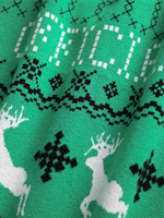 Le fabricant offre un cardigan de Noël à col en V pour hommes en tricot torsadé d'automne et d'hiver personnalisé