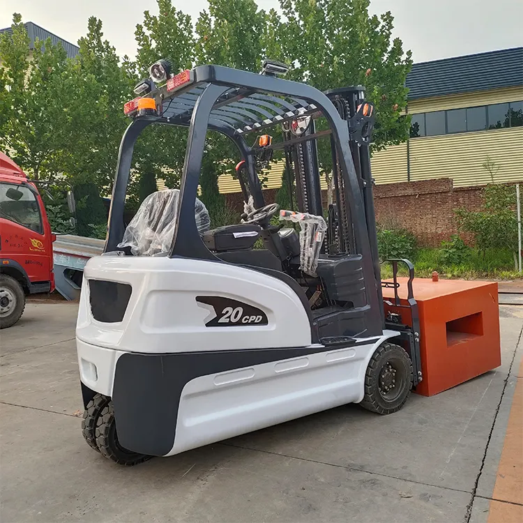 forklift truck 1.5 tonne electric 3 wheel 48 v motor drive three points wheeler forklift electric