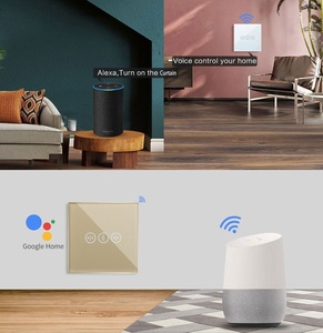 בינגואלק טויה בית חכם מתג וילון WiFi זכוכית מחוסמת תריסי מגע מתג רולר מתג תריס WiFi ממונע חשמלי - Product Image 5