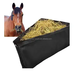 hay bag Horse Corner Hay Bag - Equestrian Trailer and Stall Feeder with Mesh Bottom, strengthened Grommets