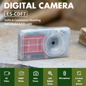 Cámara Compacta Retro de Apuntar y Disparar con Carcasa Transparente OEM, 50MP, Video 4K, Antivibración, Pantalla de 2.4 Pulgadas - Product Image 2