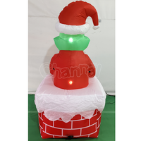 Décoration de Noël, monstres gonflables verts, décoration extérieure, lumières LED, joyeux Noël