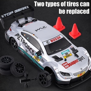 Voiture de course télécommandée avec pneus de drift, vitesse rapide 30 km/h, boîte de vitesses supérieure, voiture miniature en métal moulé sous pression, échelle 1/16, voiture de drift RC - Product Image 2