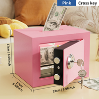 Coffre-fort mécanique coloré, ignifuge et antivol, boîte de rangement portable murale pour enfants, armoire de rangement pour argent