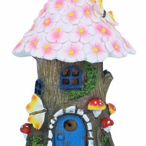 Lampe décorative solaire pastorale en résine, lumière d'ambiance en forme de maison d'arbre pour la décoration extérieure de chemins, jardins, patios et pelouses - Product Image 5