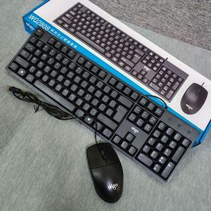 Aigo Wq2808 <b>Wired</b> <b>Keyboard</b> Mouse Combo 104 Keys English Business Office Home Use - Product Image 3