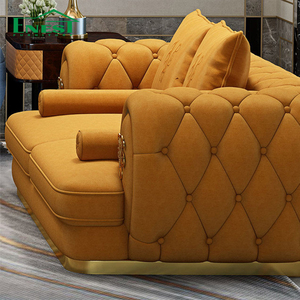 Ensemble de canapés en cuir de vachette haut de gamme 3+2+1, style moderne minimaliste avec structure en bois et rembourrage en éponge, pour salon de villa - Product Image 3