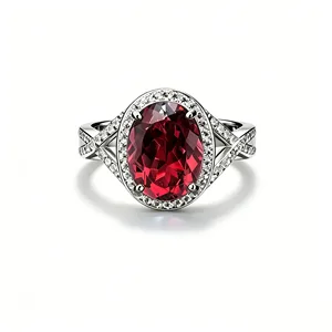 Bague MUSHAN personnalisée en argent sterling 925, plaquée or 18 carats, cadeau de mariage éclatant pour femme, bague GRC de luxe - Product Image 6