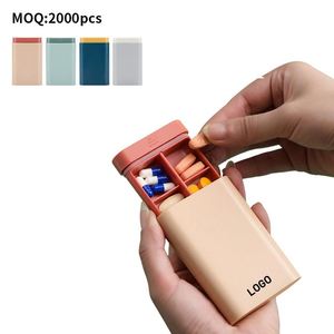 Wholesale Plastic Slide Type <b>7</b> Days Pill Organizer Weekly Pill Box Portable <b>Tablet</b> case Pill Container for Supplments Vitamin - Product Image 1