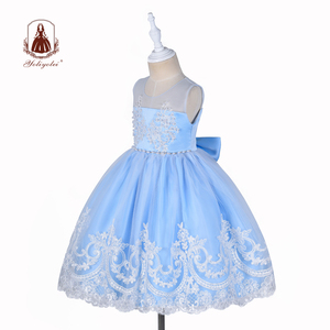 Vestido de verano <span class=keywords><strong>para</strong></span> niña, elegante, clásico, <span class=keywords><strong>retro</strong></span>, con encaje, 5, 6, 7, 8 y 9 años - Product Image 3