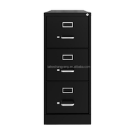 Mobilier de bureau moderne Classeur en métal à 3 compartiments Armoire de rangement en acier à grand espace