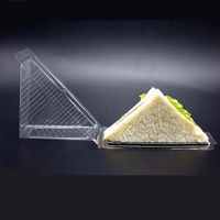 Petit Triangle boîte à Sandwich Transparent Blister emballage plateaux à gâteaux à emporter pâtisserie conteneur