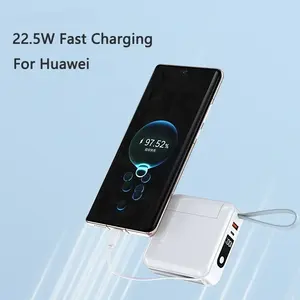 <span class=keywords><strong>Batterie</strong></span> <span class=keywords><strong>externe</strong></span> avec câble intégré et prise secteur, chargeur mural, <span class=keywords><strong>batterie</strong></span> <span class=keywords><strong>externe</strong></span> 22,5 W, charge rapide pour iPhone <span class=keywords><strong>Xiaomi</strong></span> - Product Image 4