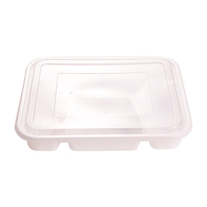 Taiwan Recyclable PET Plastic Disposable Fast Food Packaging <b>Boxes</b> Grid Design for Pizza PP Chewing Gum Noodles <b>Sandwiches</b> Sushi - Product Image 3