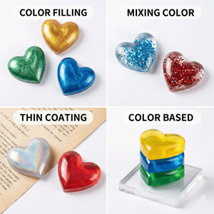 LEQU Happy And Fun Handmade Resin Craft Pigment Powder Set with <b>Blue</b> Purple Pink <b>Glitter</b> for DIY Jewelry and Decorations - Product Image 2