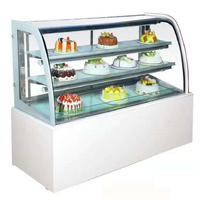 Vitrine Réfrigérée de Luxe à Porte Coulissante Avant avec Système de Refroidissement Entièrement en Cuivre pour Café et Pâtisserie