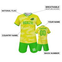 Camiseta de Fútbol Personalizada para Niños y Niñas con Nombre y Número Personalizados, Equipación de Fútbol de Brasil, Canadá, Chile, Estados Unidos, México, Regalo para Fanáticos del Deporte
