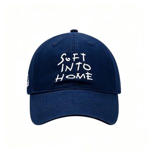 Casquette de baseball personnalisée en gros SOFT INTO HOME avec broderie manuscrite, casquette de papa en coton à 6 panneaux - Product Image 5