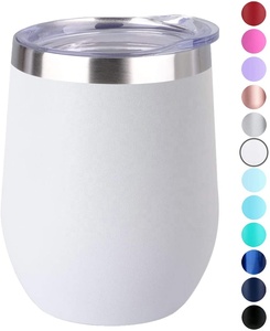 Stainless Steel Wine Tumbler Custom Logo Vacuum Metal Stainless Steel Blanks Egg Shaped Wine Tumbler