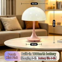 Lampe de table en forme de bourgeon de fleur, style petite taille, pour chambre à coucher, lampe de chevet, veilleuse décorative tactile à intensité variable