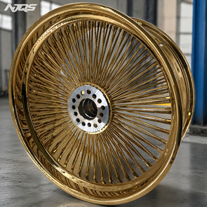 NJQS 24 Zoll 5x114.3 Felgen Komplett Gold 26 Zoll Speichenräder - Product Image 3