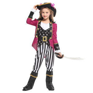 2025 disfraces de <span class=keywords><strong>pirata</strong></span> de Halloween de lujo lindo niño niña carnaval niños piratas el Caribe disfraz niños mascarada vestido - Product Image 2