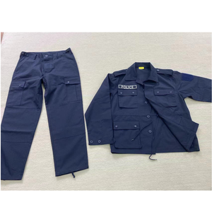 DFPU0166 Chaqueta BDU azul personalizada, pantalones BDU azul marino, traje uniforme, pantalones cargo grandes con múltiples bolsillos - Product Image 4