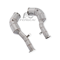 Collecteur d'échappement sport personnalisé pour Audi S6 S7 C8 2.9T 2020-2023, tuyaux d'échappement en acier inoxydable SS304 avec bouclier thermique
