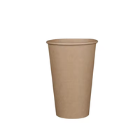 Gobelets en papier kraft jetables à paroi simple, écologiques et personnalisables en gros, avec couvercle, pour café chaud, biodégradables