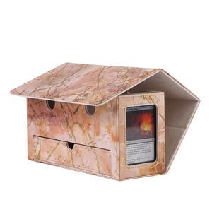 Boîte de rangement en cuir PU <span class=keywords><strong>Commander</strong></span> pour cartes à collectionner, compatible avec <span class=keywords><strong>Magic</strong></span> OEM YUGION, capacité 200+ cartes à double protège-cartes - Product Image 4