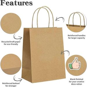 Wholesale Kraft Paper Bag Brown Gift Shopping Paper Bag With Logo for Clothing Custom Packaging Bag - Product Image 5