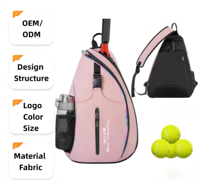 Tas Raket Tenis Premium Multi Saku Anti Selip Ritsleting Dapat Dikunci Tempat Botol Air Tahan Lama untuk Perjalanan Bulu Tangkis Luar Ruangan Pria Wanita