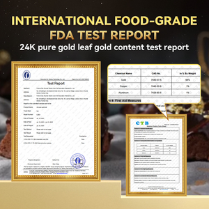 Di alta qualità 9.33*9.33cm commestibile 24K fogli di foglia di oro puro fogli per la cura della pelle gelato Sweetmeat doratura lamina d'oro - Product Image 2