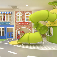 Marca propia para niños, simulación de ciudad, instalaciones de parque de atracciones, casa de juegos de rol para niños, juegos de negocios, juegos de patio interior