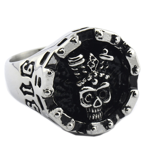 Venta caliente de Halloween gótico Punk arrogancia los hombres fantasma malvado demonio, la muerte de la cabeza del cráneo - Product Image 1