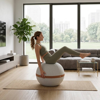 Chaise de yoga antidérapante en tissu rembourré avec ceinture en cuir PU, logo personnalisé, pouf de salon, fitness, yoga