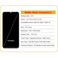Écran tactile LCD In-cell pour téléphone portable Tecno Infinix Smart 6/X6511/X6511B/X6511E
