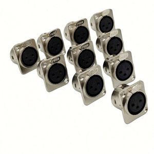 Connecteur XLR femelle 3 broches pour montage mural, prise XLR femelle 3 voies, connecteur XLR femelle 3 broches, prise XLR femelle pour montage sur panneau - Product Image 4