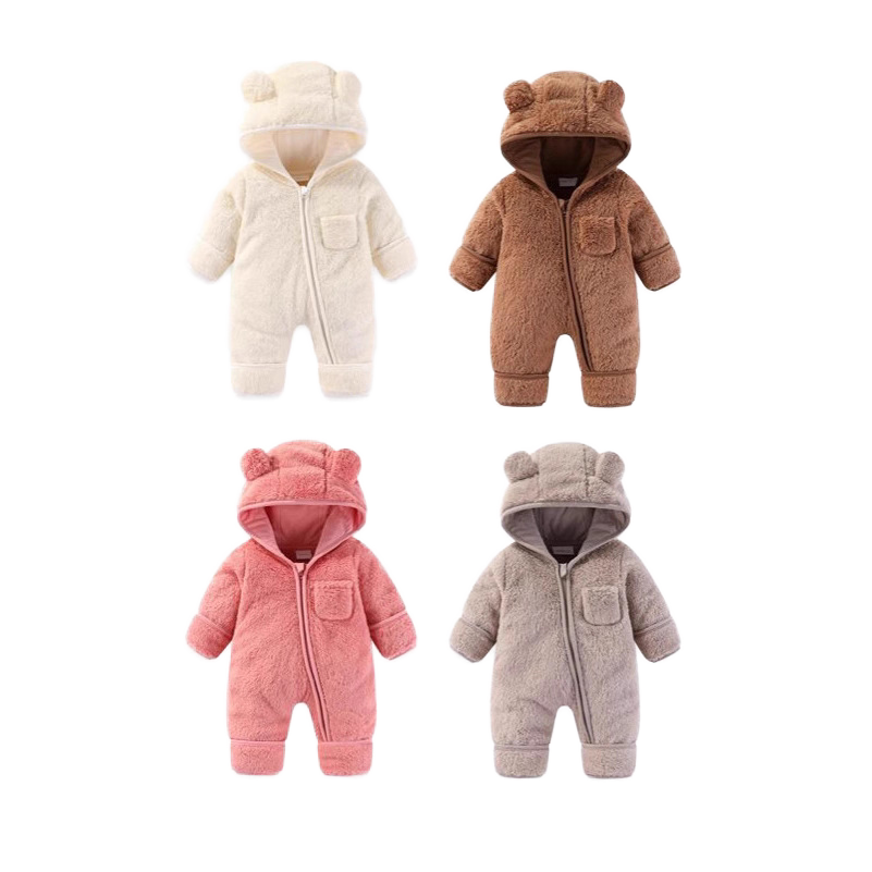 Baby Fleece Romper - Warm Winter Jumpsuit for Infants
