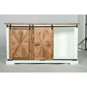 Muro <b>Sideboard</b> II in <b>White</b> and Natural <b>White</b> and Natural Modern Elegance <b>Sideboard</b> Handmade Bulk Product Dining Room Wholesale - Product Image 2