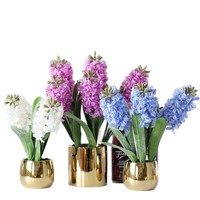 Fleur de Jacinthe Artificielle à Toucher Réel, Fourniture d'Usine, pour Décoration d'Événements