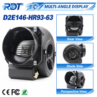 Ventilateur Radial Industriel 4 Vitesses Boîtier PP D2E146-HR93-63 Solution de Remplacement pour Refroidissement d'Équipement et Gestion Thermique du Flux d'Air