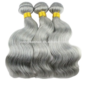 Bán Buôn Top Grade Chưa Qua Chế Biến Máy Sợi Ngang 8-30Inch Chất Lượng Cao Brazil Màu Xám Tóc Con Người <span class=keywords><strong>Sew</strong></span> <span class=keywords><strong>In</strong></span> <span class=keywords><strong>Weave</strong></span> - Product Image 4