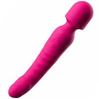 USB-Aufladbares Erwachsenen-Sexspielzeug für Frauen Dildo mit Heizfunktion Wasserdichter Silikon-Zauberstab Massagegerät AV Anal-Vibrator