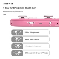 Manette de jeu sans fil miniature six axes Shanwan Q37 PRO avec joystick Hall pour Switch, Android, iOS, PC