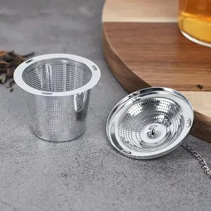 Stainless Steel Dishwasher Safe Bottle Herbal Mesh Tea Infuser Strainer