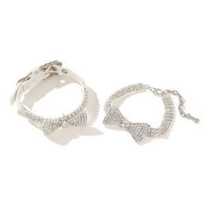 Fournitures pour animaux de compagnie collier <span class=keywords><strong>laisse</strong></span> cou anneau chat perceuse chaîne noeud papillon collier petit et moyen <span class=keywords><strong>chien</strong></span> collier cou anneau décoration - Product Image 2