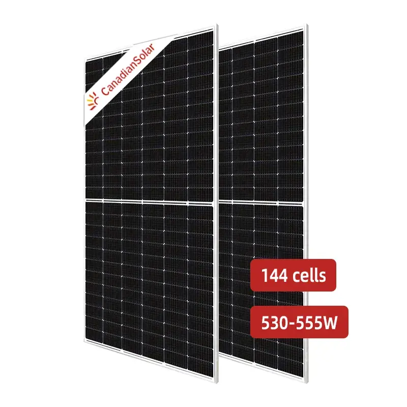 TOPCon 5 Kw Off Grid Canadian TOPBiHiKu6 N-type Bifacial Commercial Full Solar Set 555W 560W 565W 570W sistema di pannelli solari